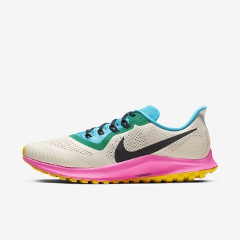 Nike Air Zoom Pegasus 36 Trail - Løbesko - LyseBrune/Pink/Blå/Sort | DK-16490
